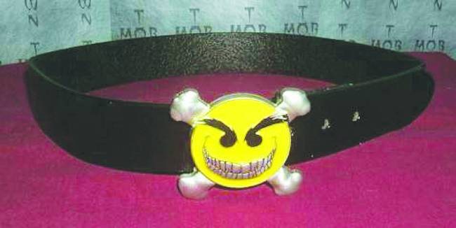 SMILEY BELT BUCKLE WITH BELT